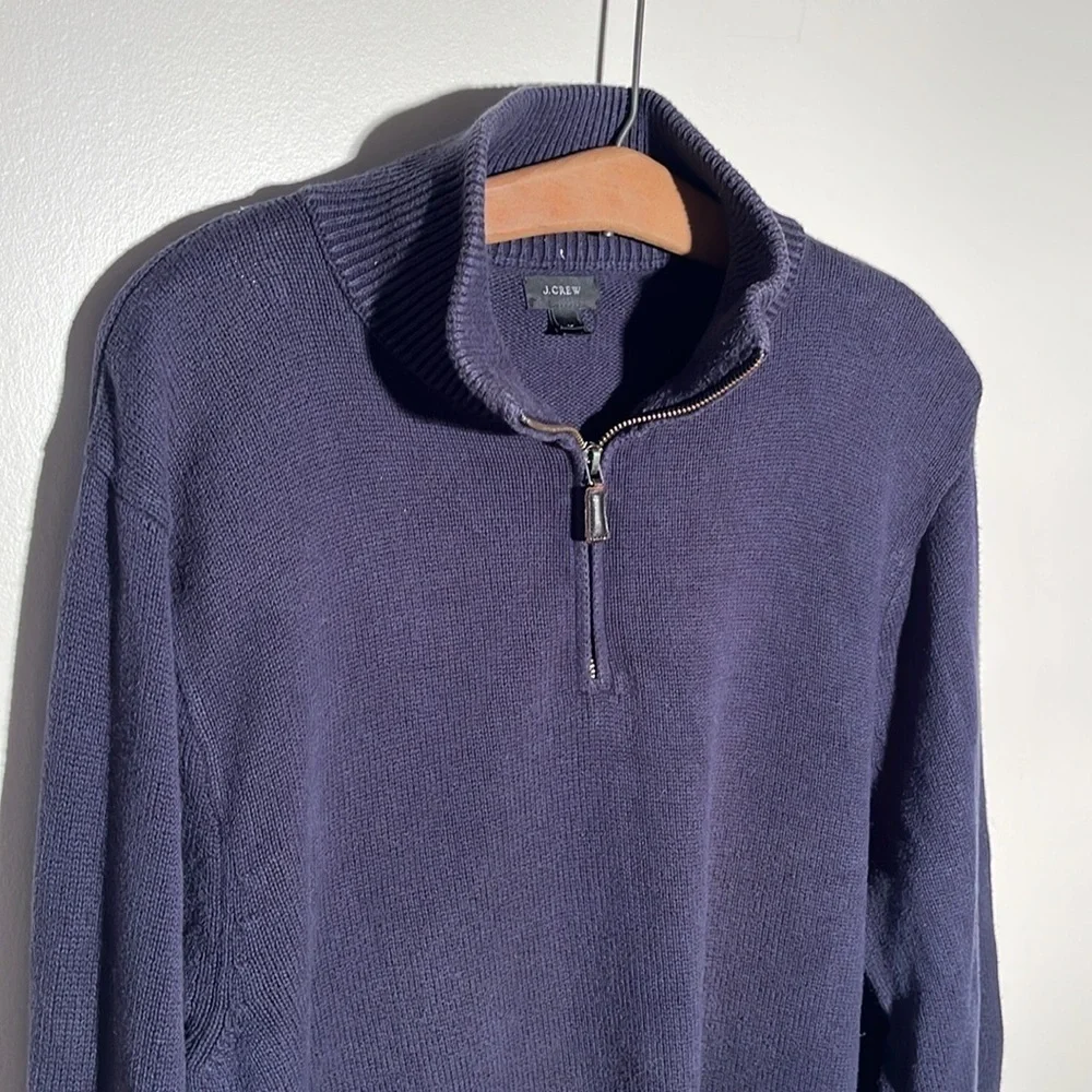 J. Crew Cotton/Cashmere Blend Knit Half Zip